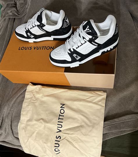 lv trainers beige|lv trainers black white.